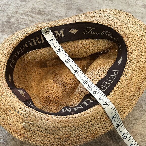 Peter Grimm Stylish Straw Fedora Hat one size - Picture 7 of 7